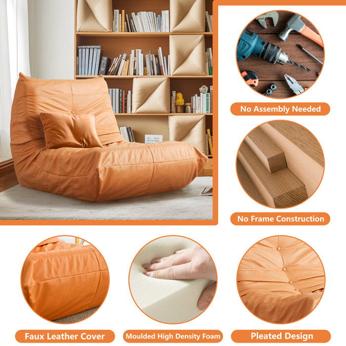 Trule Faux Leather Bean Bag Chair & Lounger & Reviews Wayfair